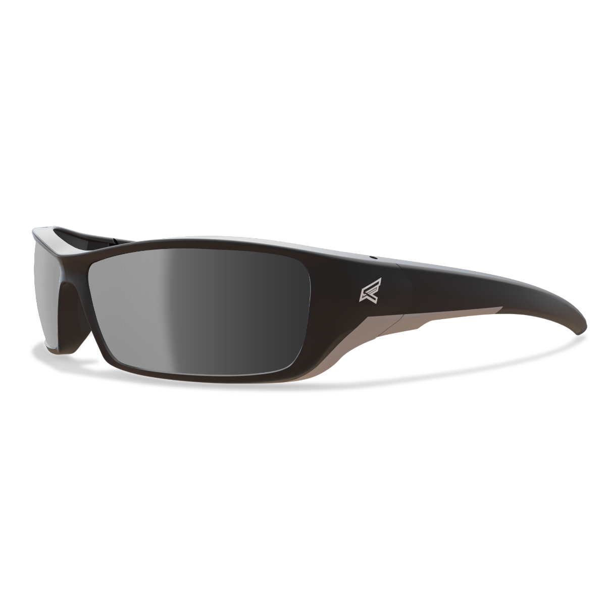 Edge Eyewear Reclus Safety Glasses, Black Frame, Silver Mirror Lens SR117