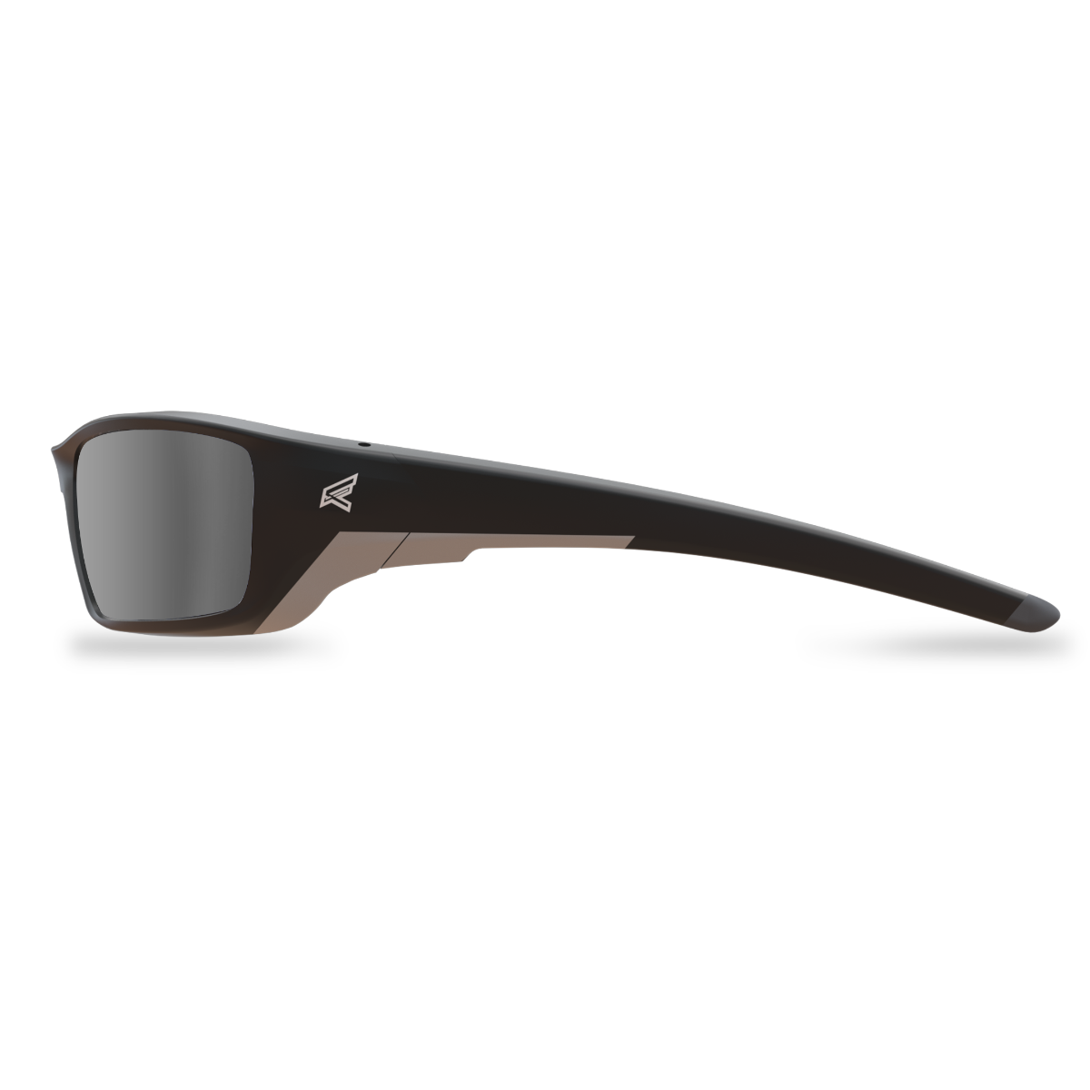 Edge Eyewear Reclus Safety Glasses, Black Frame, Silver Mirror Lens SR117