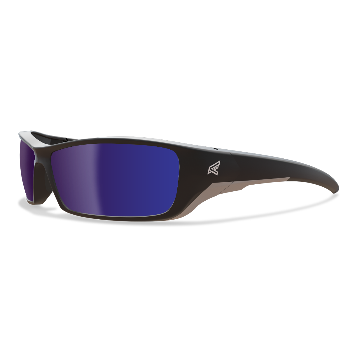 Edge Eyewear Reclus Safety Glasses, Black Frame, Blue Mirror Lens SR118
