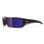 Edge Eyewear Reclus Safety Glasses, Black Frame, Blue Mirror Lens SR118