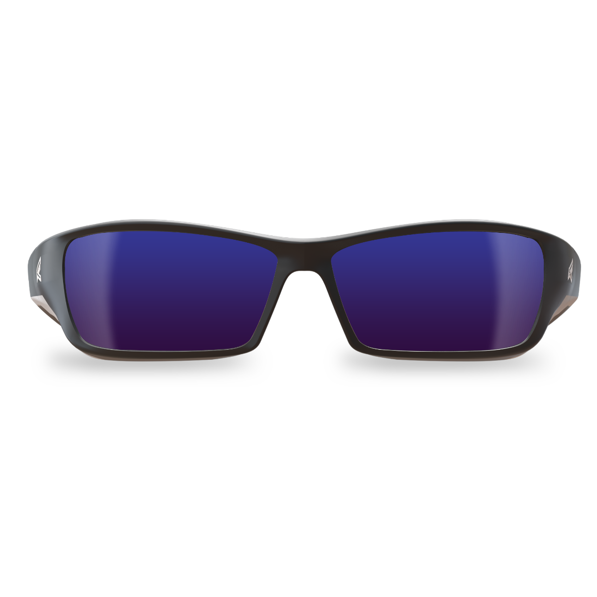 Edge Eyewear Reclus Safety Glasses, Black Frame, Blue Mirror Lens SR118