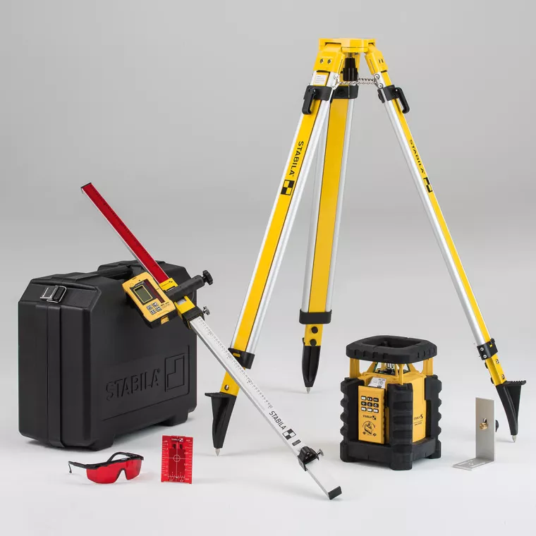 Stabila LAR 350 Exterior Rotary Laser 9pc Kit w/ Tripod & Grade Rod 05700 TR