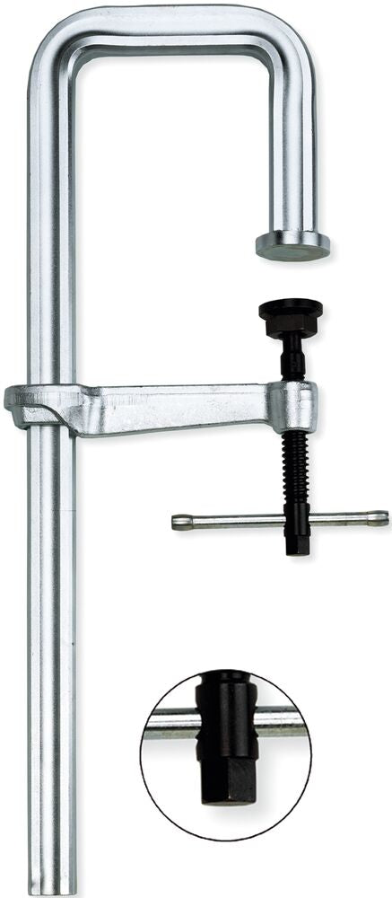 Bessey Tools 20 in. Heavy-Duty J-Style Steel Bar Clamp, 7 in. Throat Depth, 4,800 lbs. Clamping Force 4800J-20
