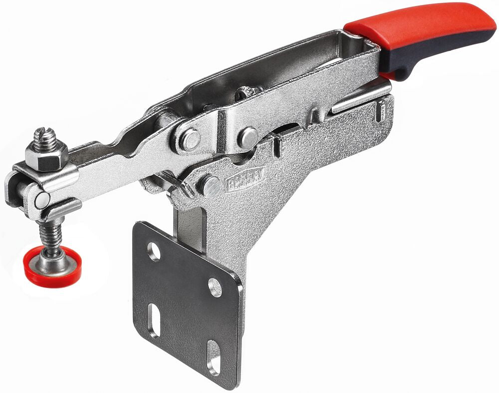 Bessey Tools Auto-Adjust Horizontal Low Profile Toggle Clamp, Vertical Flanged Base, 450 lbs. Holding Capacity STC-HA20