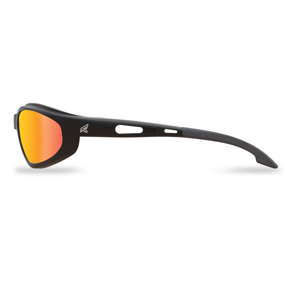 Edge Eyewear Dakura Safety Glasses, Black Frame, Aqua Precision Red Mirror Lens SWAP119