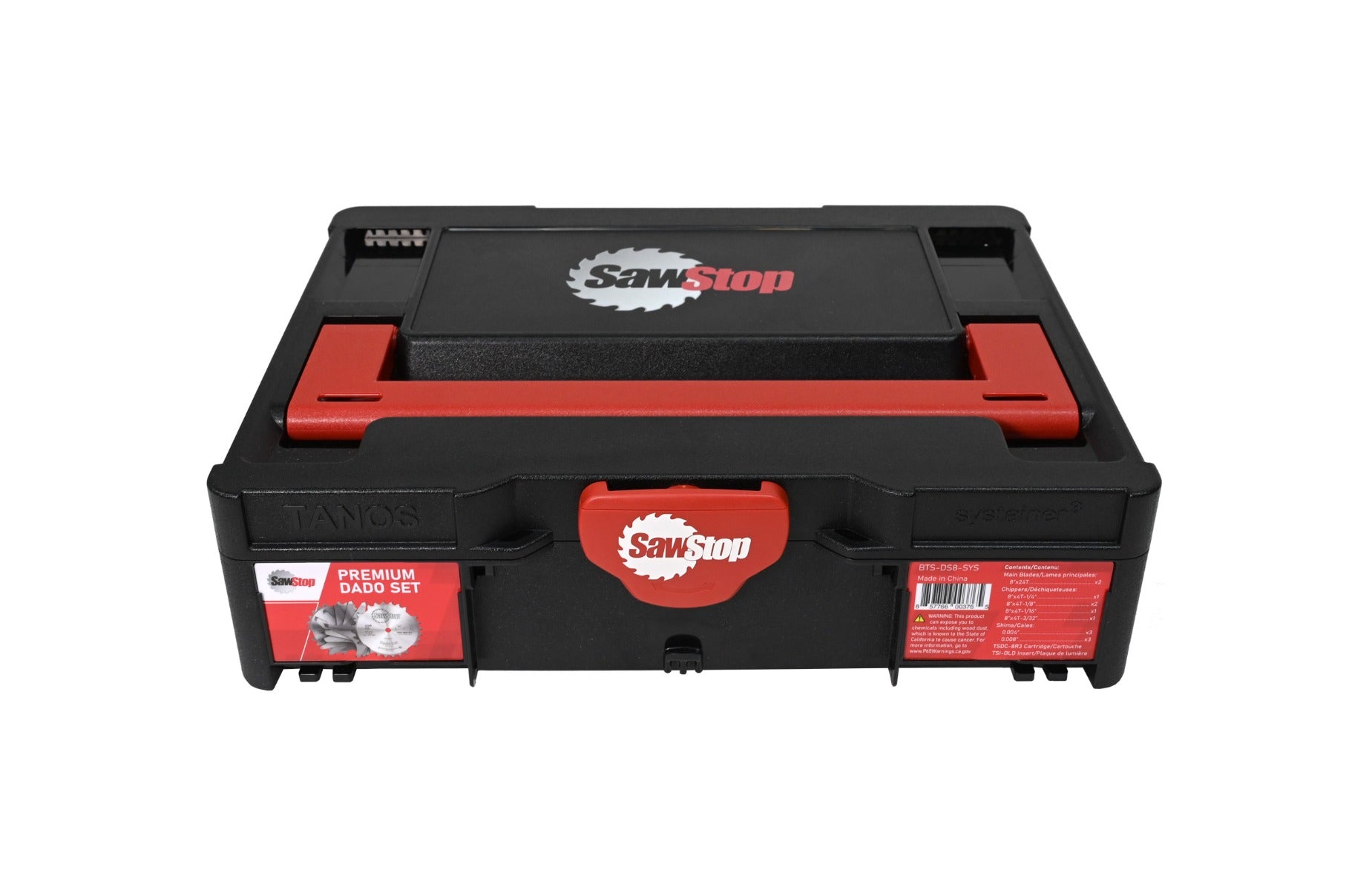 SawStop 8" Premium Dado Set with Systainer BTS-DS8-SYS