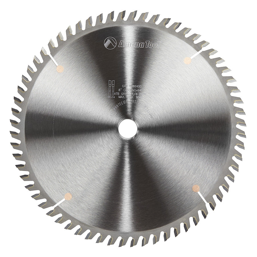Amana Tool 8 in /64T Thin Kerf A.T.B. Grind TB86400