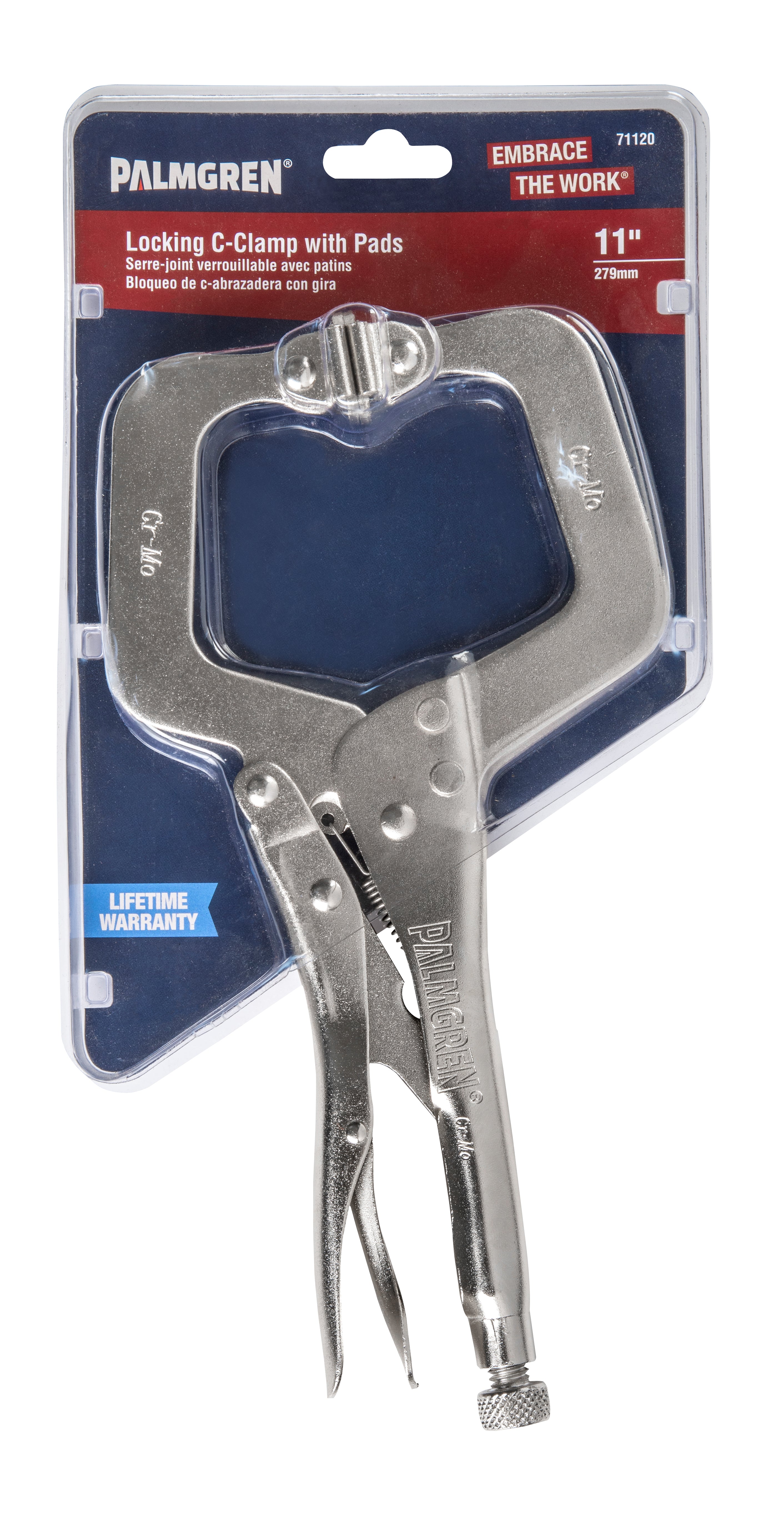 Palmgren 11" Locking C-Clamp with Pads 71120