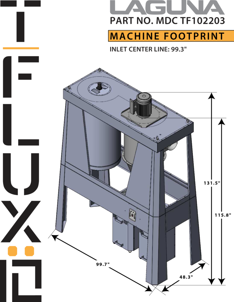 Laguna Tools Industrial Cyclone Dust Collector, T|flux:10, 220v MDCTF102203
