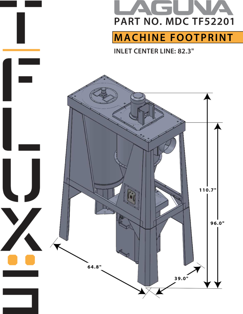 Laguna Tools Cyclone Dust Collector, T|Flux:5 Auto Clean, 5HP 220V MDCTF52201