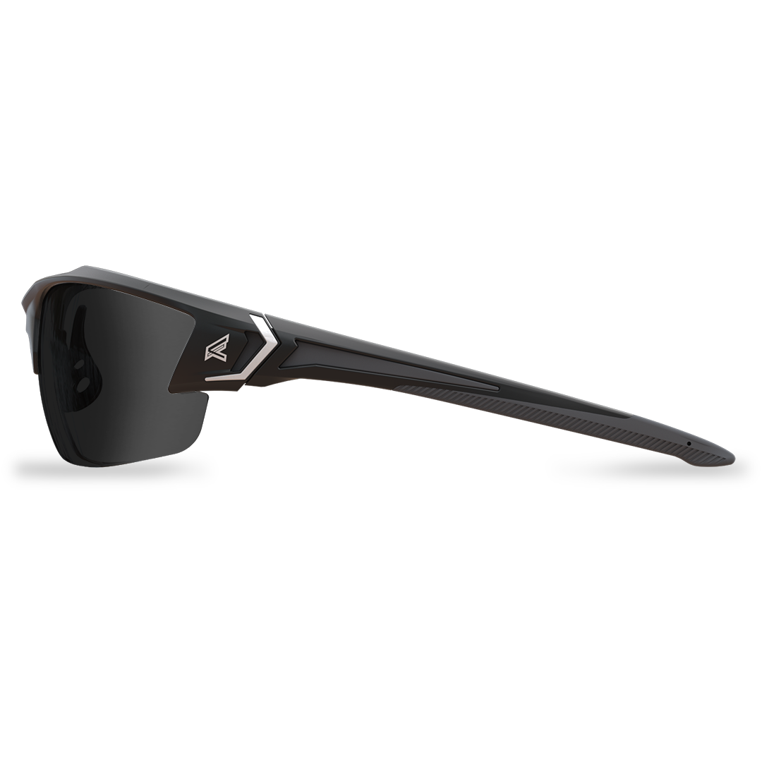 Edge Eyewear Khor G2 Safety Glasses, Black Frame, Polarized Smoke Lens TSDK216-G2
