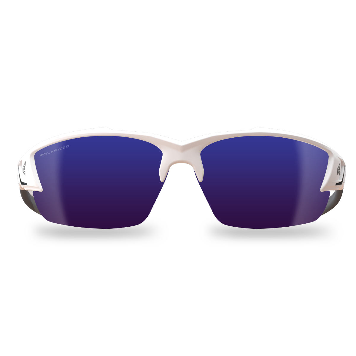 Edge Eyewear Khor G2 Safety Glasses, White Frame, Polarized Aqua Precision Blue Mirror Lens TSDKAP248-G2