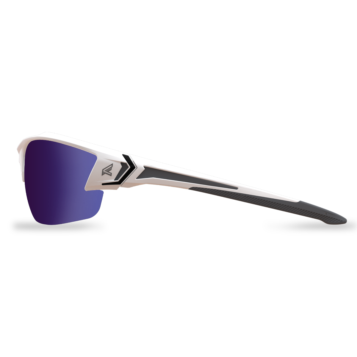Edge Eyewear Khor G2 Safety Glasses, White Frame, Polarized Aqua Precision Blue Mirror Lens TSDKAP248-G2