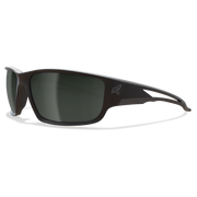 Edge Eyewear Kazbek Safety Glasses, Black Frame, Polarized G-15 Silver Mirror Lens TSK21-G15-7