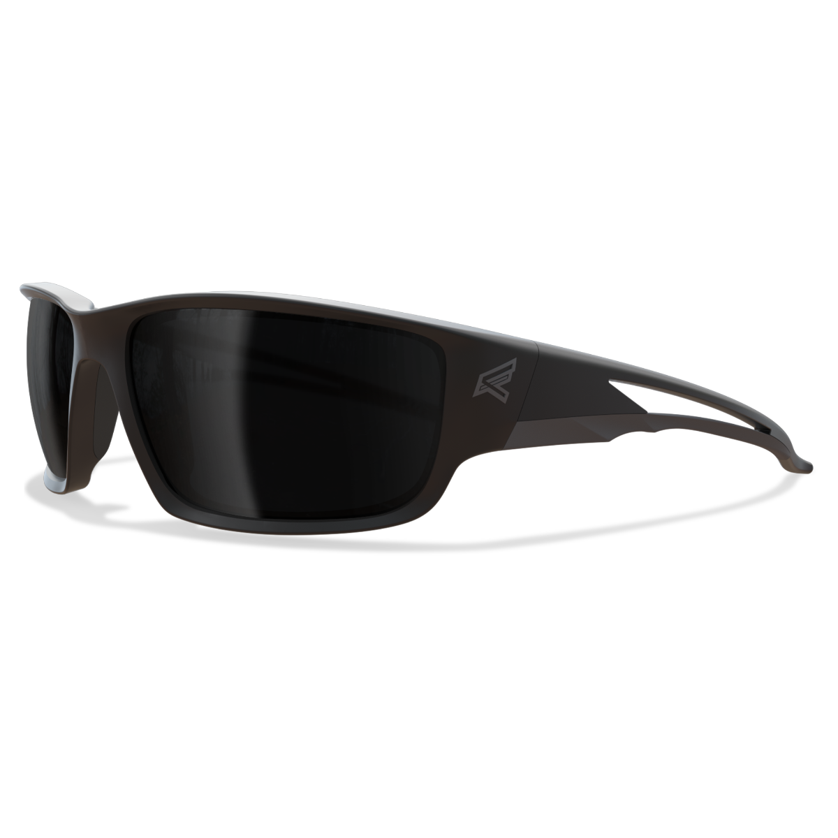Edge Eyewear Kazbek Safety Glasses, Black Frame, Polarized Smoke Lens TSK236