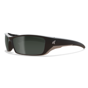 Edge Eyewear Reclus Safety Glasses, Black Frame, Polarized G-15 Silver Mirror Lens TSR21-G15-7