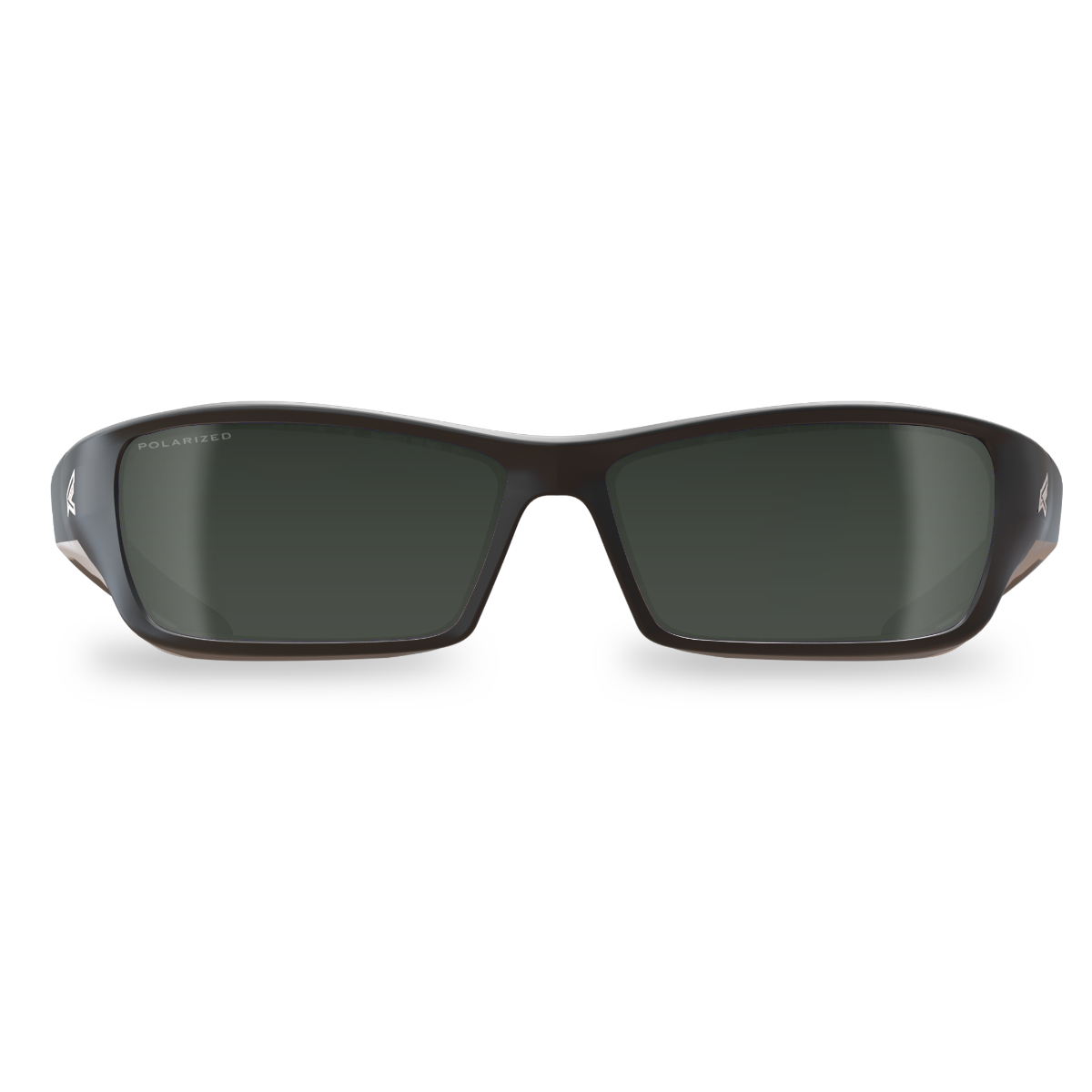 Edge Eyewear Reclus Safety Glasses, Black Frame, Polarized G-15 Silver Mirror Lens TSR21-G15-7