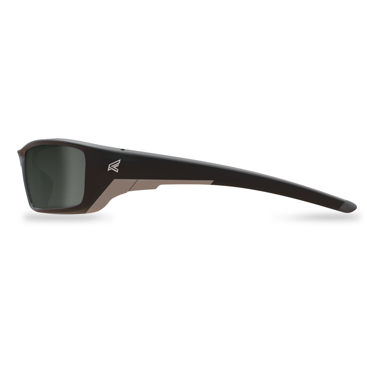 Edge Eyewear Reclus Safety Glasses, Black Frame, Polarized G-15 Silver Mirror Lens TSR21-G15-7