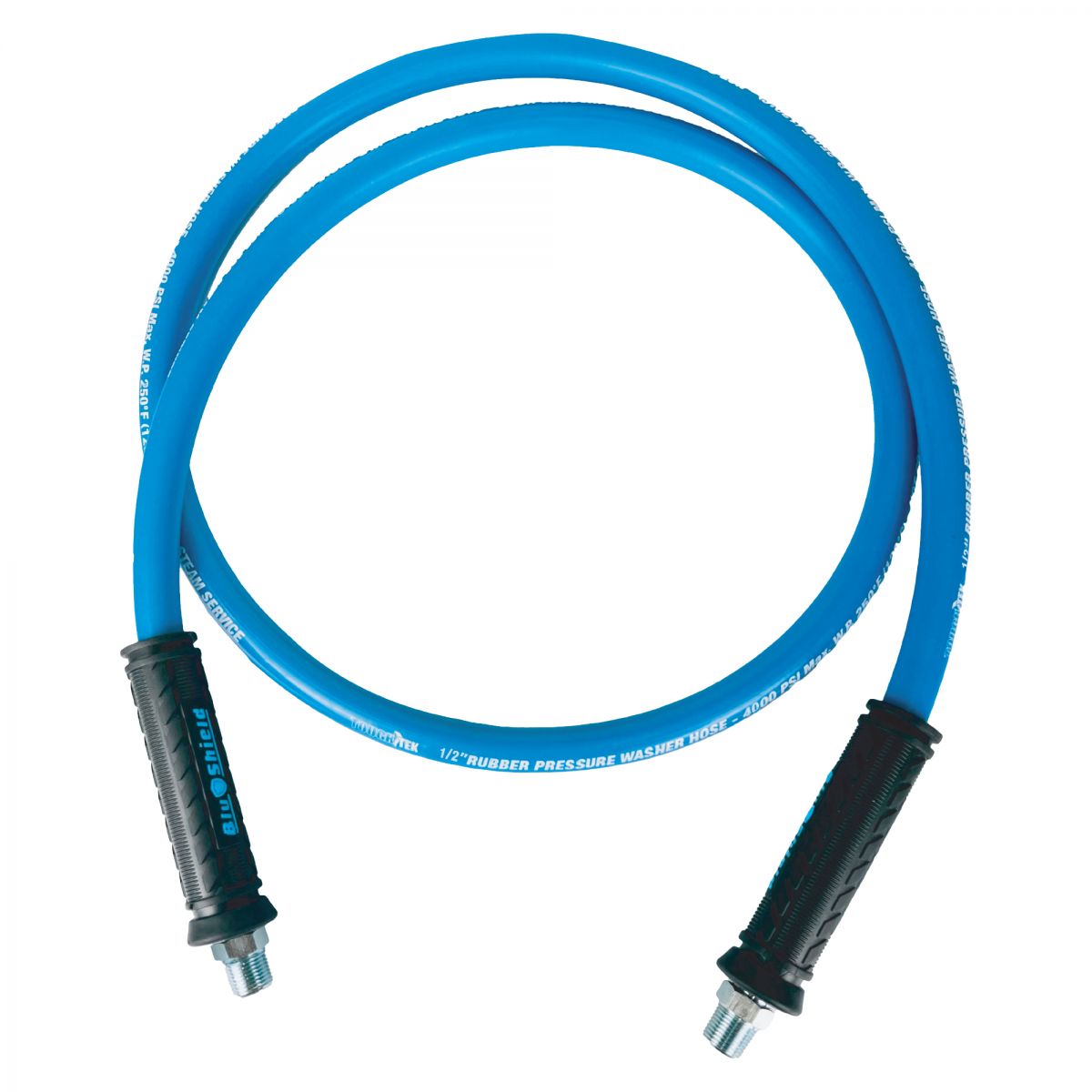 Blubird Blu Shield Tough Tek 1/2" X 6' Rubber Pressure Washing Hose TTPW1206-NM