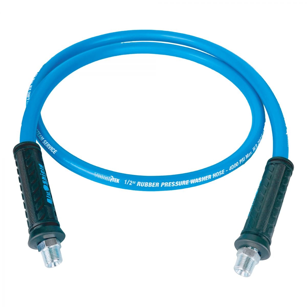 Blubird Blu Shield Tough Tek 1/2" X 6' Rubber Pressure Washing Hose TTPW1206-NM