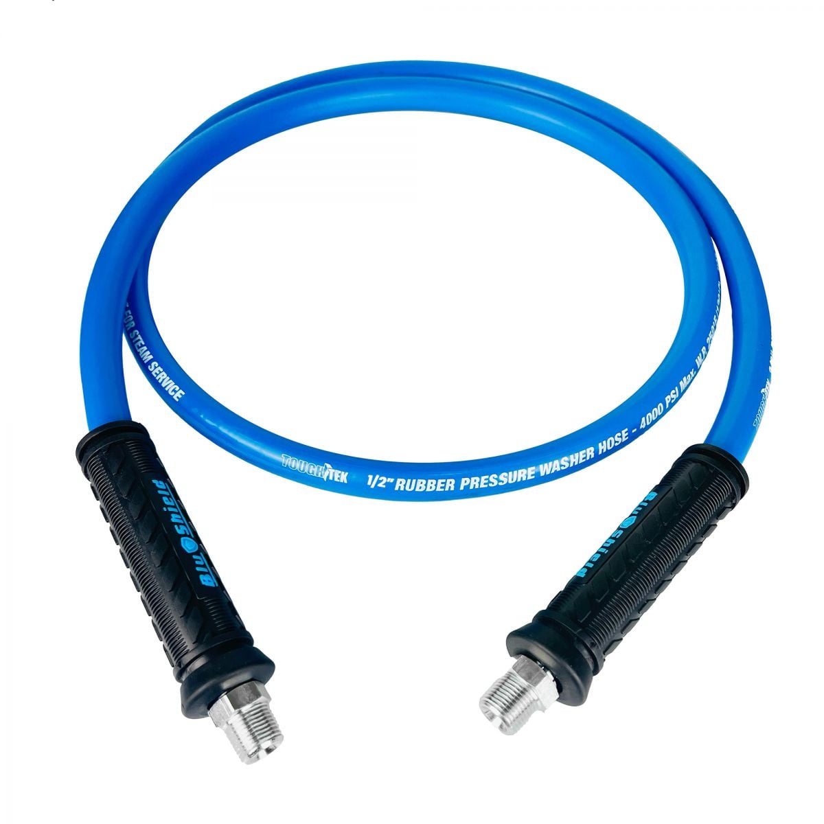 Blubird Blu Shield Tough Tek 1/2" X 6' Rubber Pressure Washing Hose TTPW1206-NM
