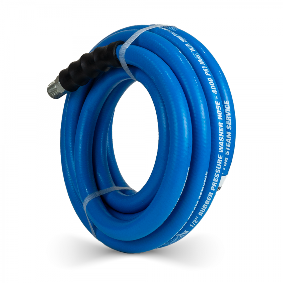 Blubird Blu Shield Tough Tek 1/2" X 15' Rubber Pressure Washing Hose TTPW1215-NM