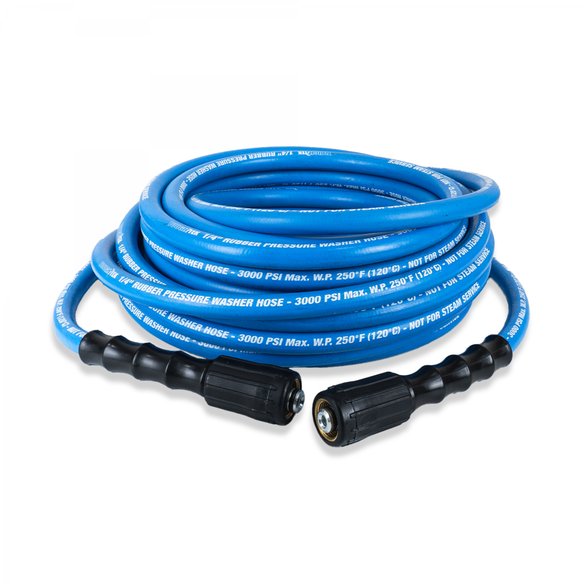 Blubird Blu Shield Tough Tek 1/4" X 25' Rubber Pressure Washing Hose with M22 Fittings Non Marking TTPW1425-NM
