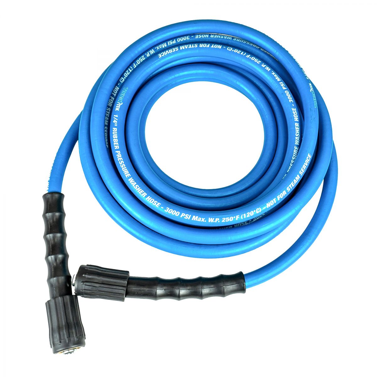Blubird Blu Shield Tough Tek 1/4" X 25' Rubber Pressure Washing Hose with M22 Fittings Non Marking TTPW1425-NM