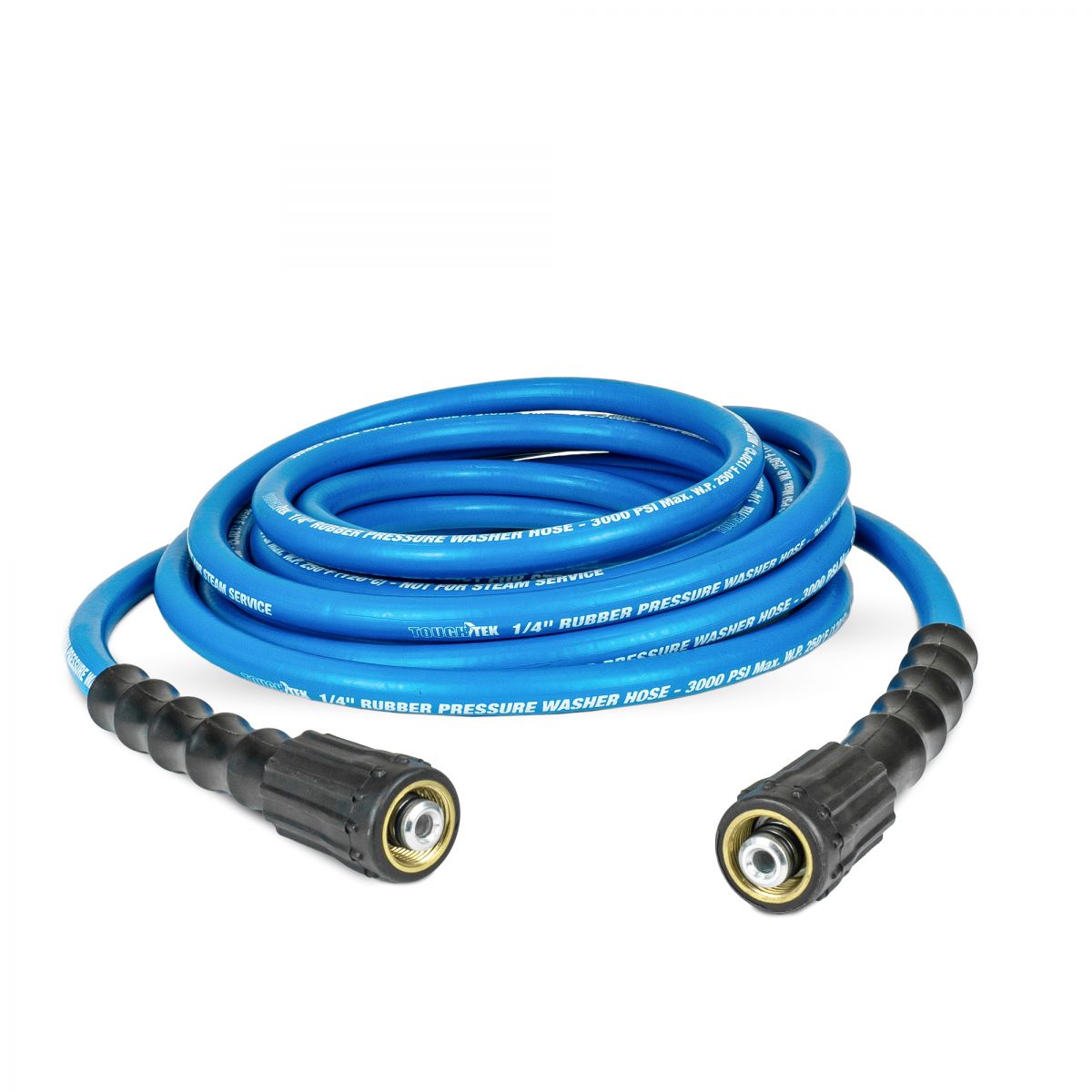 Blubird Blu Shield Tough Tek 1/4" X 25' Rubber Pressure Washing Hose with M22 Fittings Non Marking TTPW1425-NM