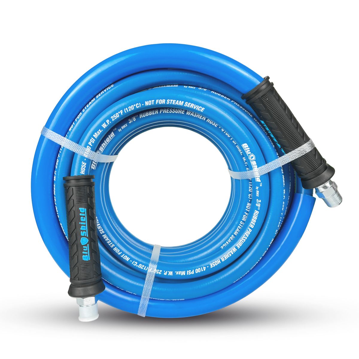 Blubird Blu Shield Tough Tek 3/8" X 50' Rubber Pressure Washing Hose TTPW3850-NM