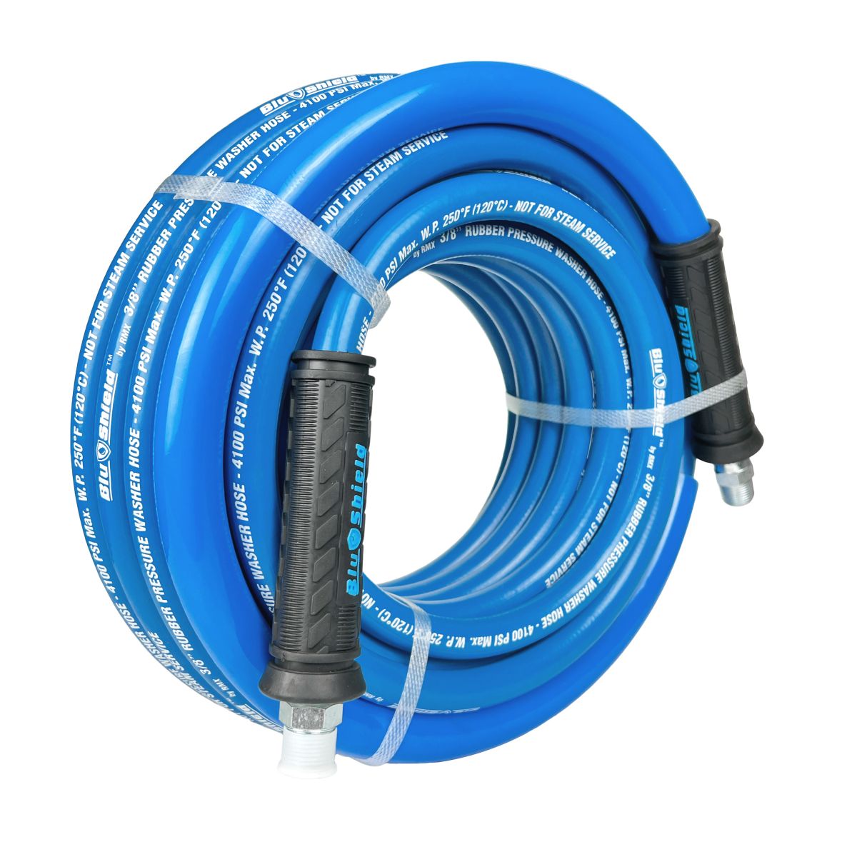 Blubird Blu Shield Tough Tek 3/8" X 50' Rubber Pressure Washing Hose TTPW3850-NM