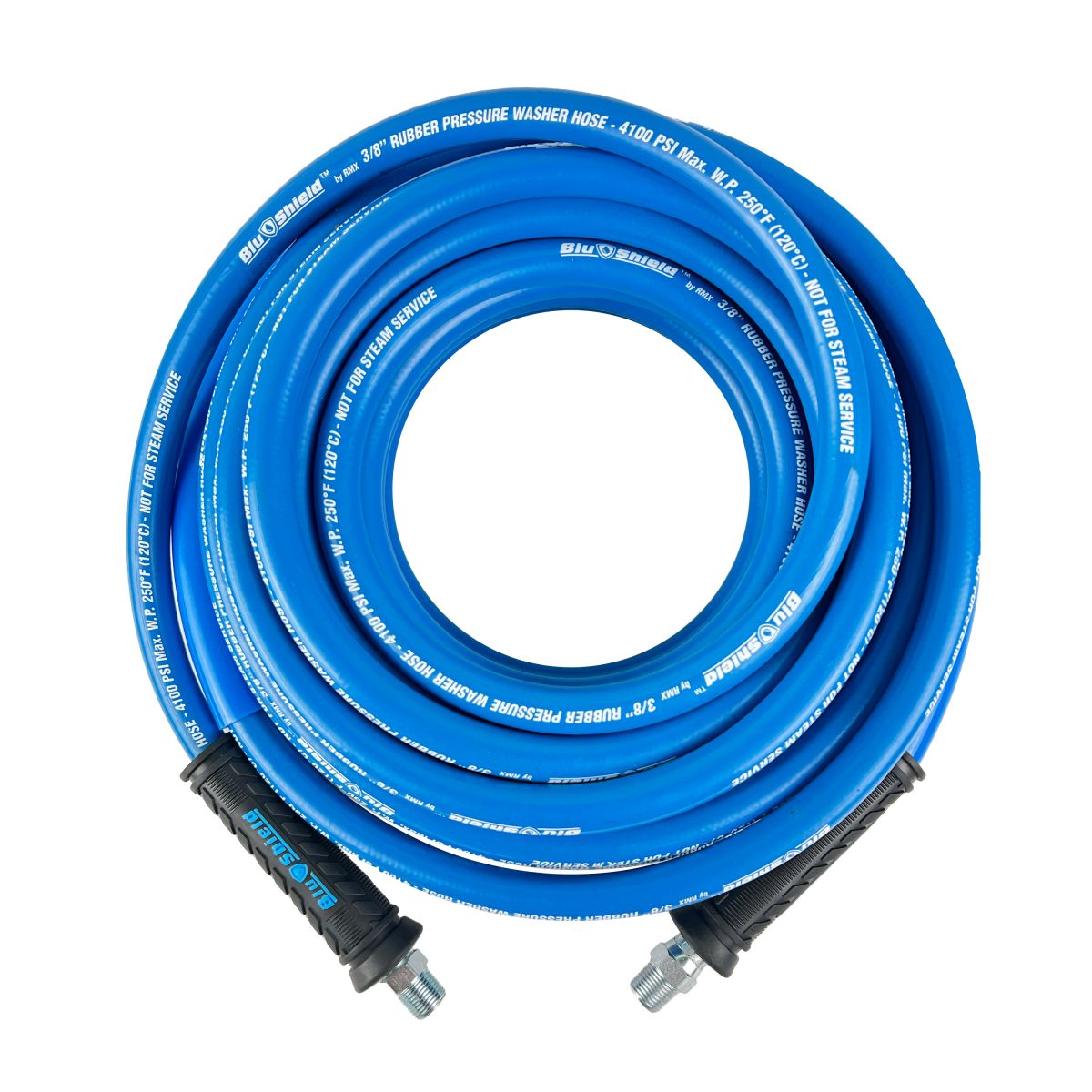 Blubird Blu Shield Tough Tek 3/8" X 50' Rubber Pressure Washing Hose TTPW3850-NM