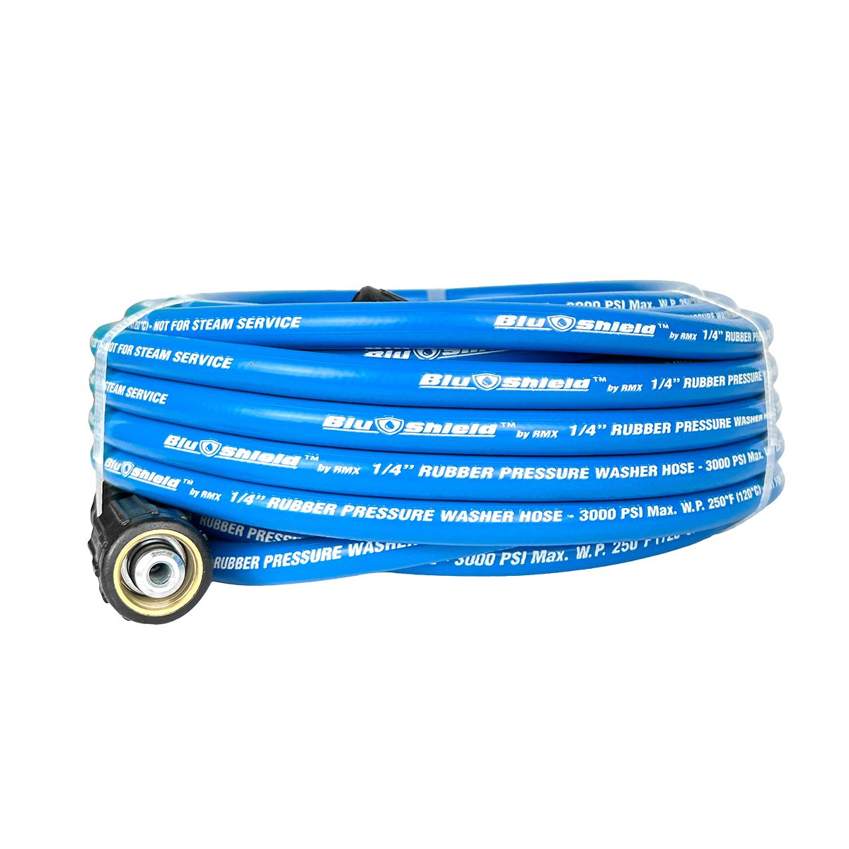 Blubird Blu Shield Tough Tek 3/8" X 50' Rubber Pressure Washing Hose TTPW3850-NM