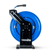 Blu Shield Tough Tek 1/4" X 100' Pressure Washing Single Arm Heavy Duty Hose Reel w/ 6' Lead-in-Hose