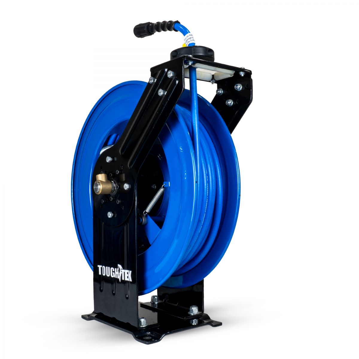 Blubird Blu Shield Tough Tek 1/4" X 100' Pressure Washing Single Arm Heavy Duty Hose Reel w/ 6' Lead-in-Hose TTPWR14100-NM