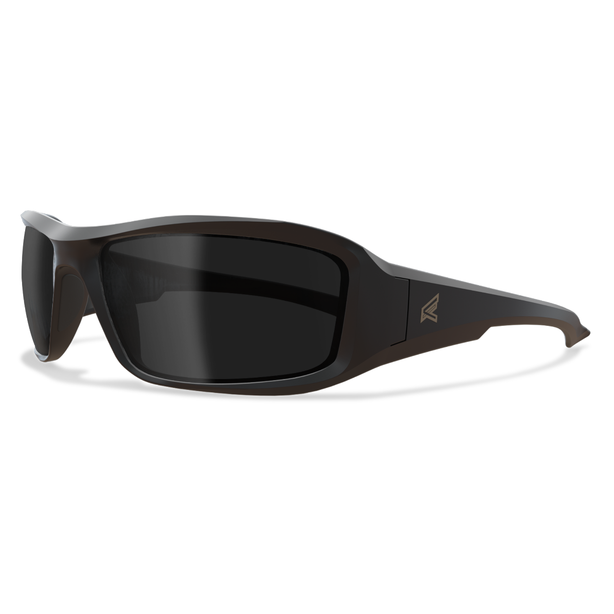 Edge Eyewear Brazeau Safety Glasses, Black Frame, Polarized Smoke Lens TXB236