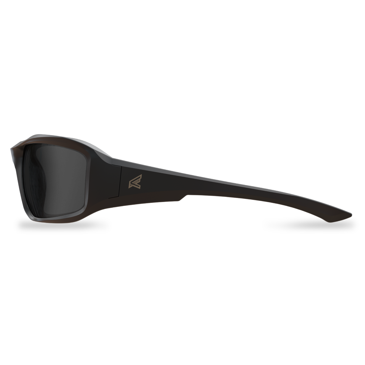 Edge Eyewear Brazeau Safety Glasses, Black Frame, Polarized Smoke Lens TXB236
