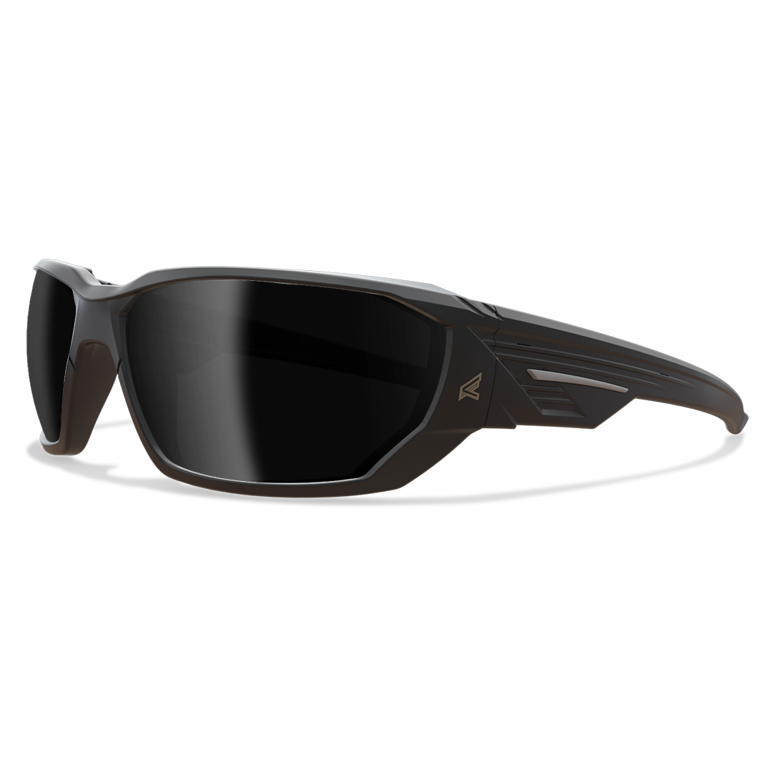 Edge Eyewear Dawson Safety Glasses, Black Frame, Polarized Smoke Lens TXD416