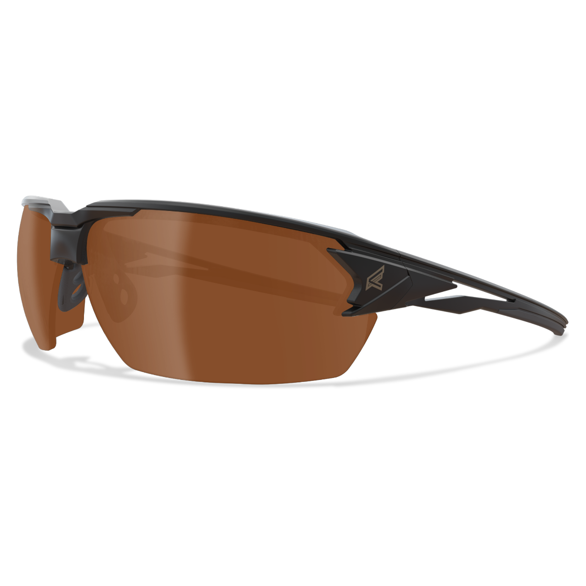 Edge Eyewear Pumori Safety Glasses, Black Frame, Polarized Copper Driving Lens TXP415