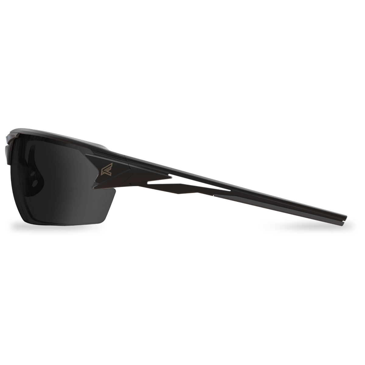 Edge Eyewear Pumori Safety Glasses, Black Frame, Polarized Vapor Shield Smoke Lens TXP416VS
