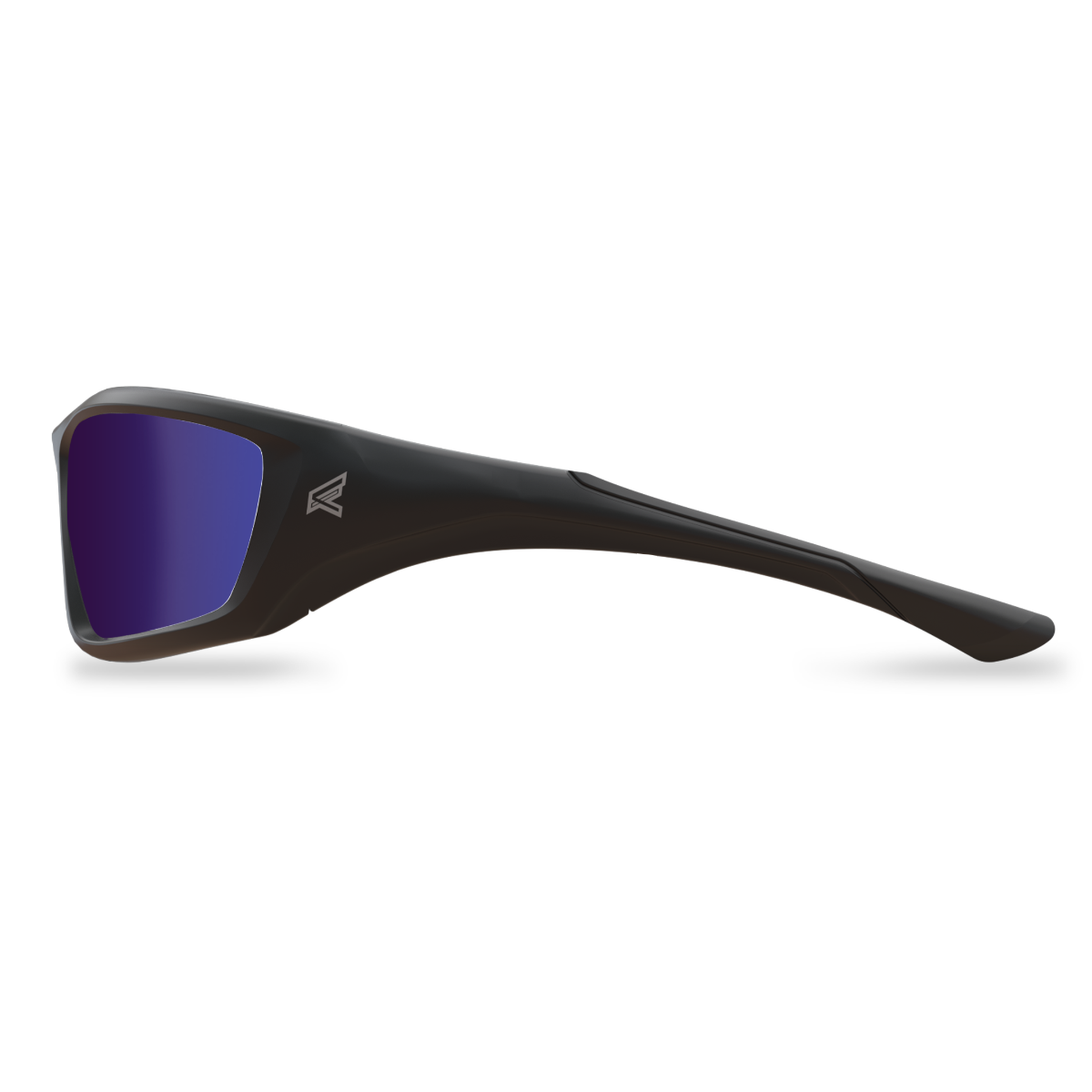 Edge Eyewear Robson Safety Glasses, Black Frame, Polarized Aqua Precision Blue Mirror Lens TXRAP418