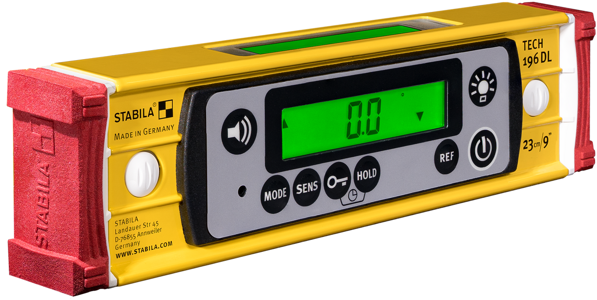 Stabila 9 in. IP67 TECH 196 DL Digital Spirit Level with Case 39509