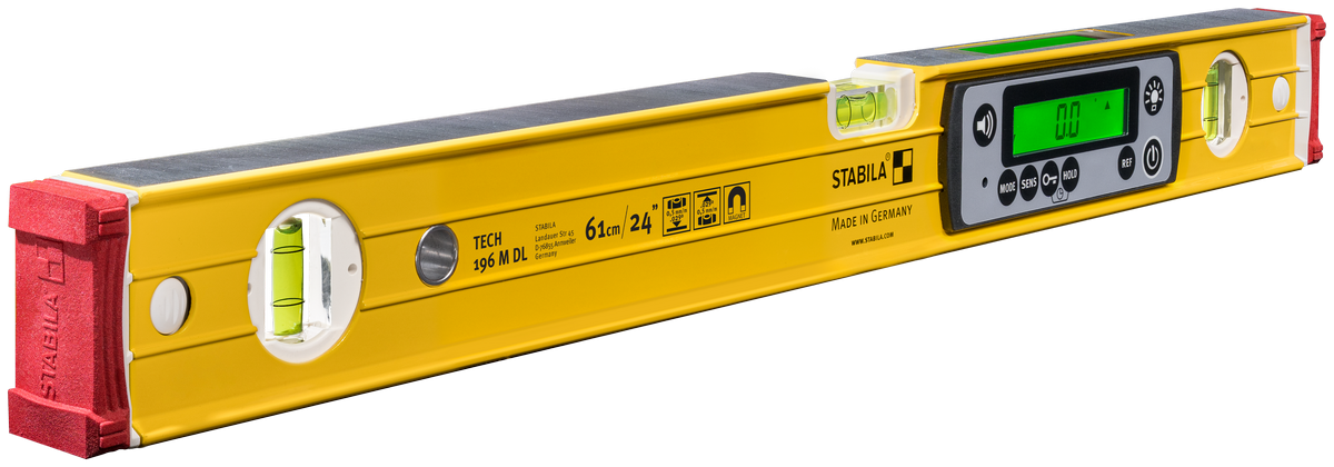 Stabila 24 in. IP67 TECH 196 M DL Magnetic Digital Spirit Level with Case 39520