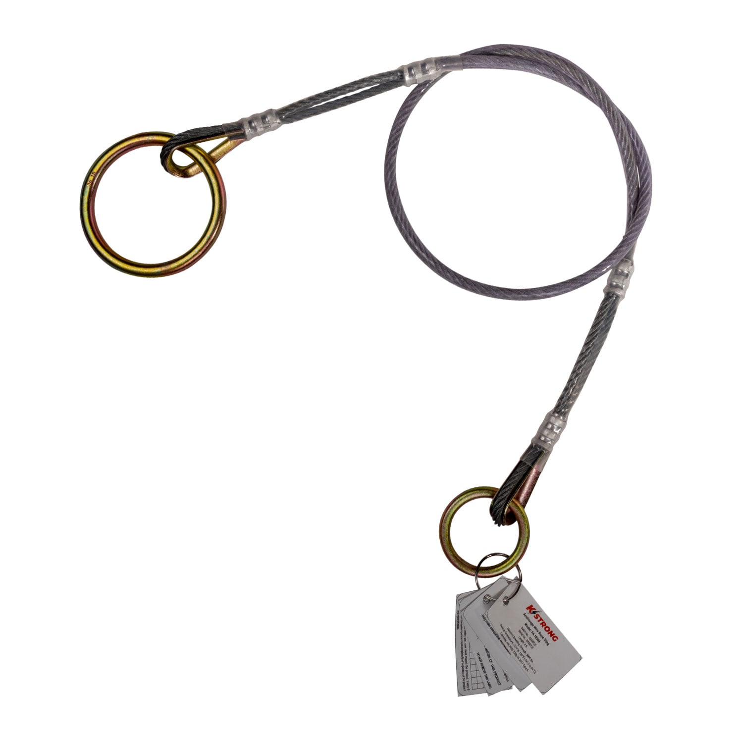 K Strong 4' Coated Wire Cable Sling with Large and Small O-Rings UFA710104