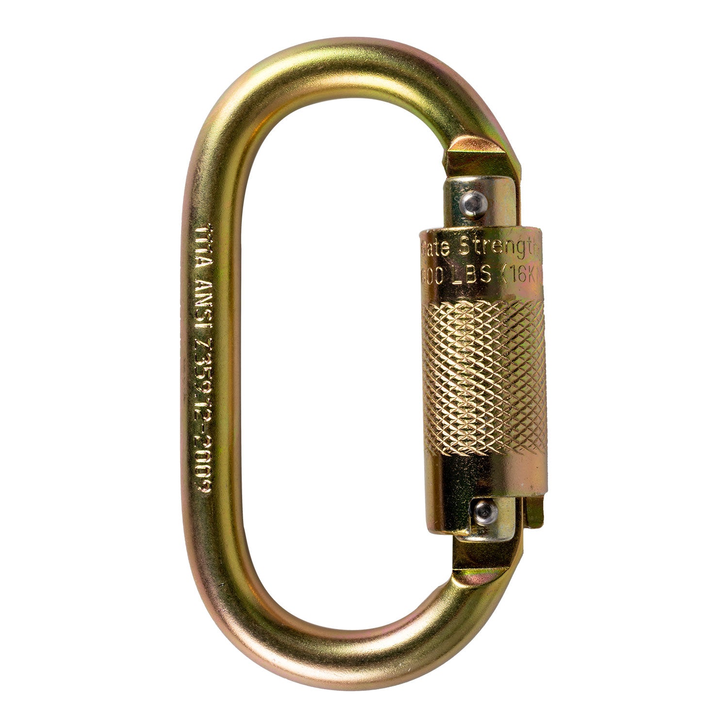 K Strong Oval Quarter Turn Locking Steel Carabiner .67" Gate Opening UFC401101