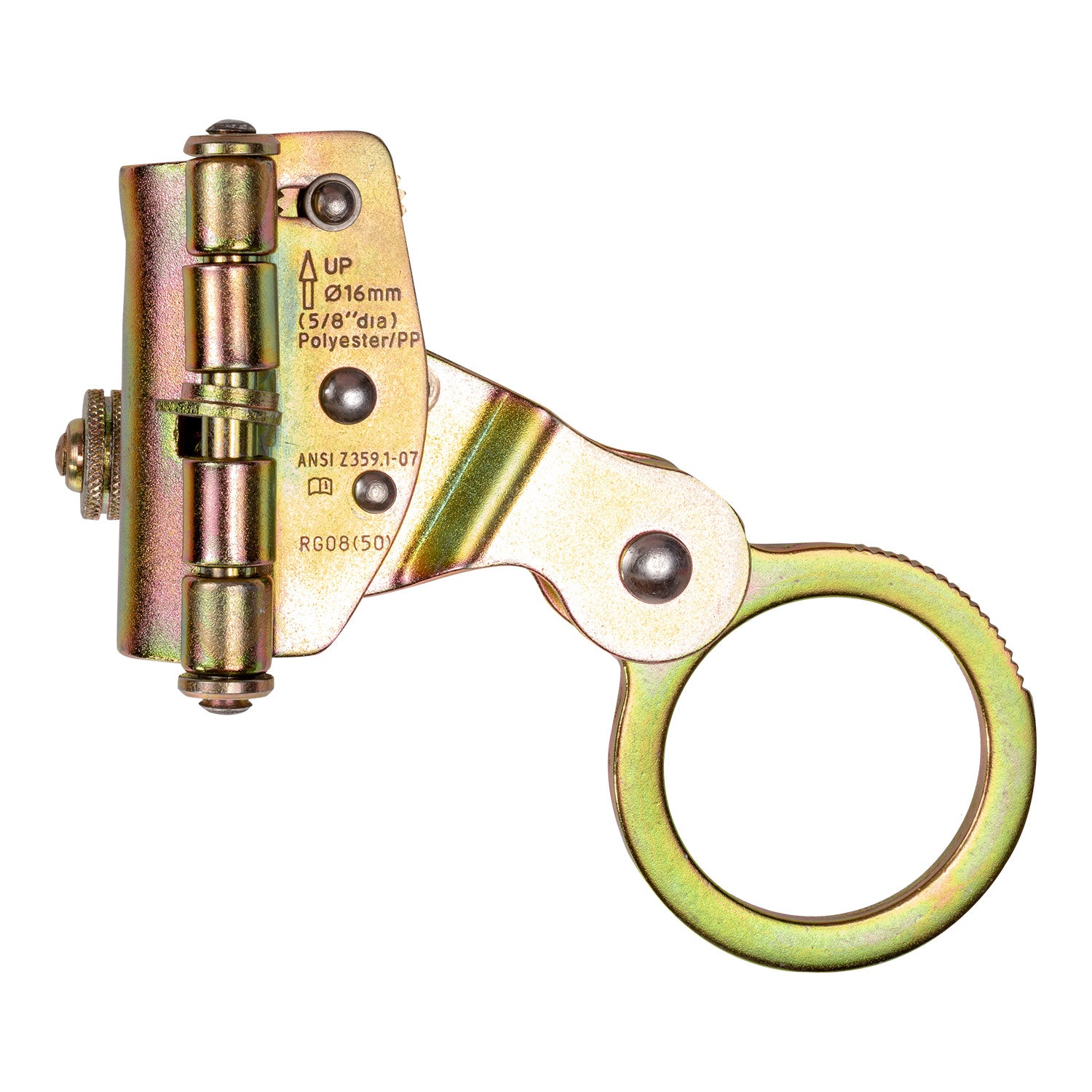 K Strong 5/8" Self-Tracking Non-Captive Openable Rope Grab with Anti-Panic Feature UFG601010