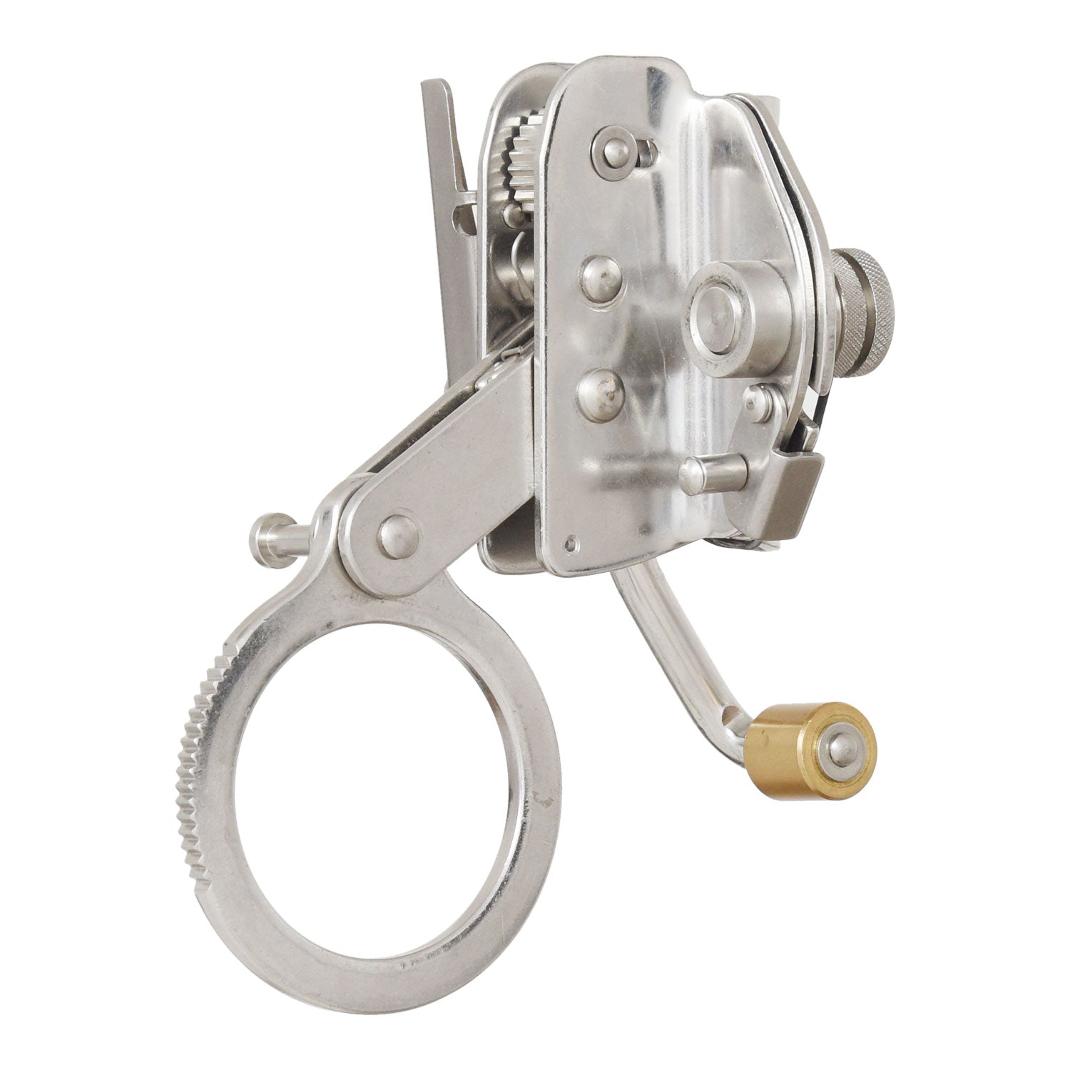 K Strong 5/8" Stainless Steel Self-Tracking Rope Grab with Roller Guide UFG602100