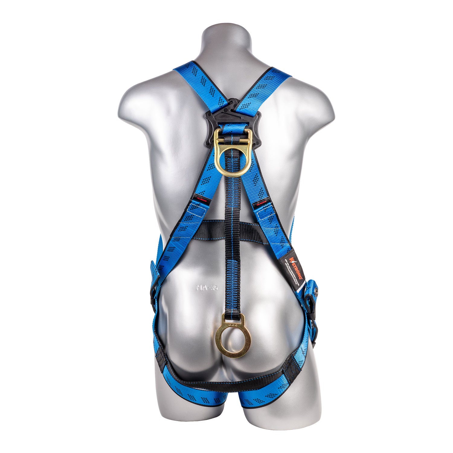 K Strong Kapture Essential 3-Point Full Body Harness, Dorsal D-ring w/ 18" Extension O-Ring, TB Legs (S-L) UFH10102G(S-L)