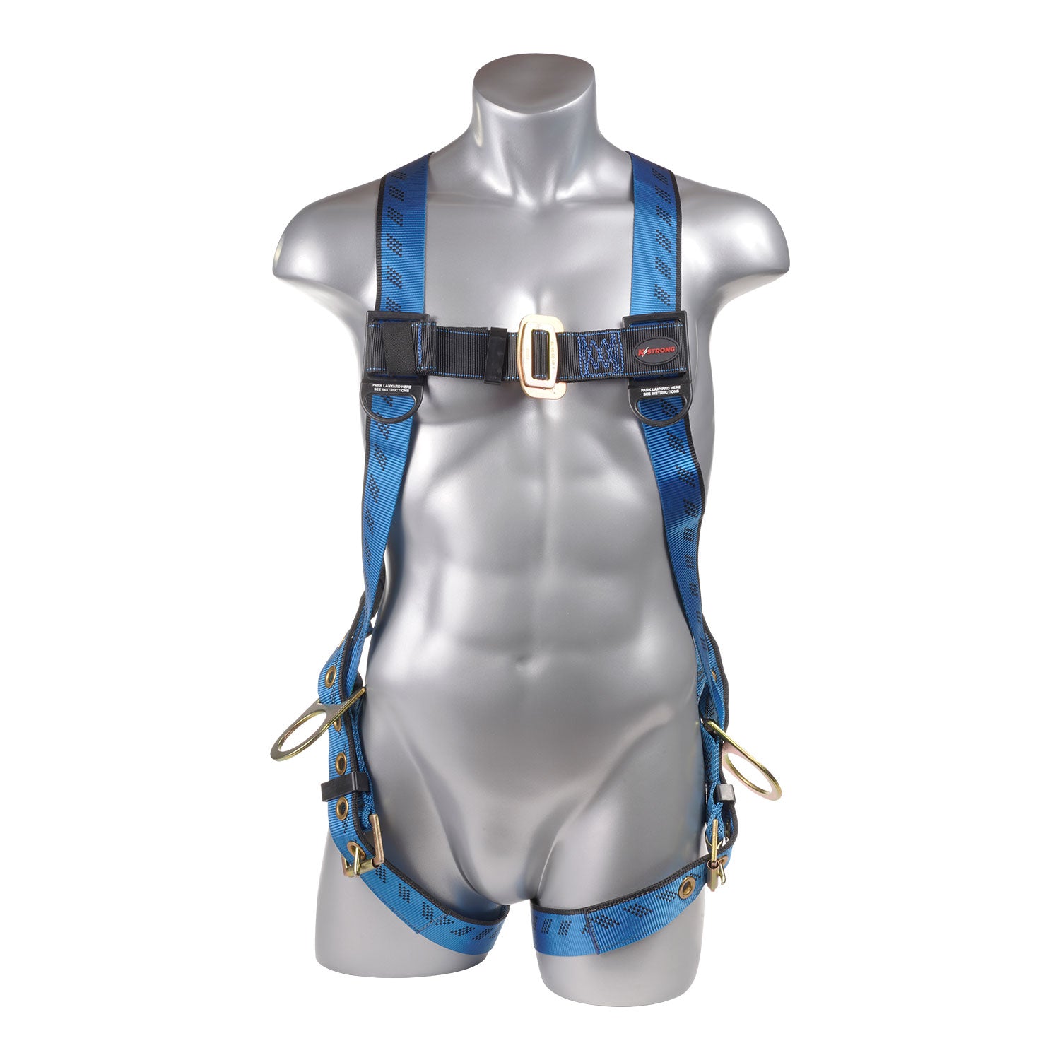 K Strong Kapture Essential 3-Point Full Body Harness, Dorsal D-ring, 2 Side D-rings, TB Legs (L-XL) UFH10131G(L-XL)
