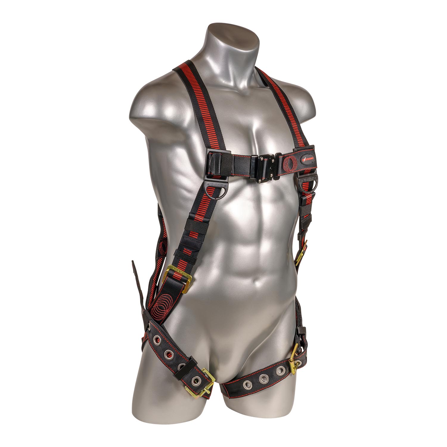 K Strong Kapture Elite 5-Point Full Body Harness, Dorsal D-ring, TB Legs, QC Chest (L-XL) UFH10201GQ(L-XL)